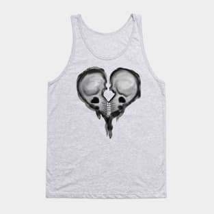 Dripping Skull and Heart Tank Top